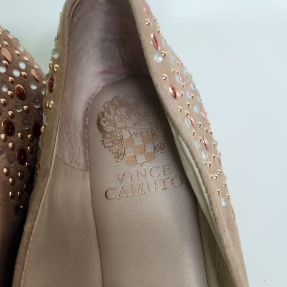 Vince Camuto Tabila Neutral Studded Ballet Flats LA Creme Size 8M - Picture 7 of 9